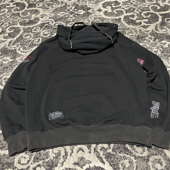 Vintage Men's Fox Racing Black & Red Hoodie S - Picture 2 of 5